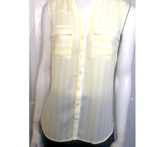 New York & Company Striped Blouse Size Small